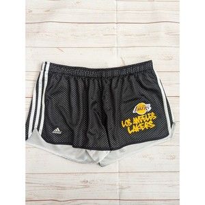 Los Angeles Lakers Womens Shorts Size XL XLarge Black Basketball Mesh